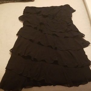 Black strapless dress